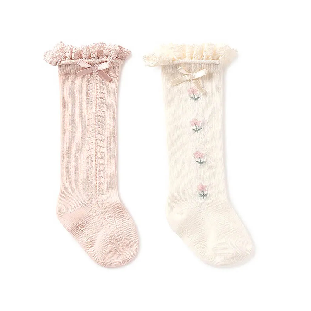 2 Pack Knee High Socks Floral