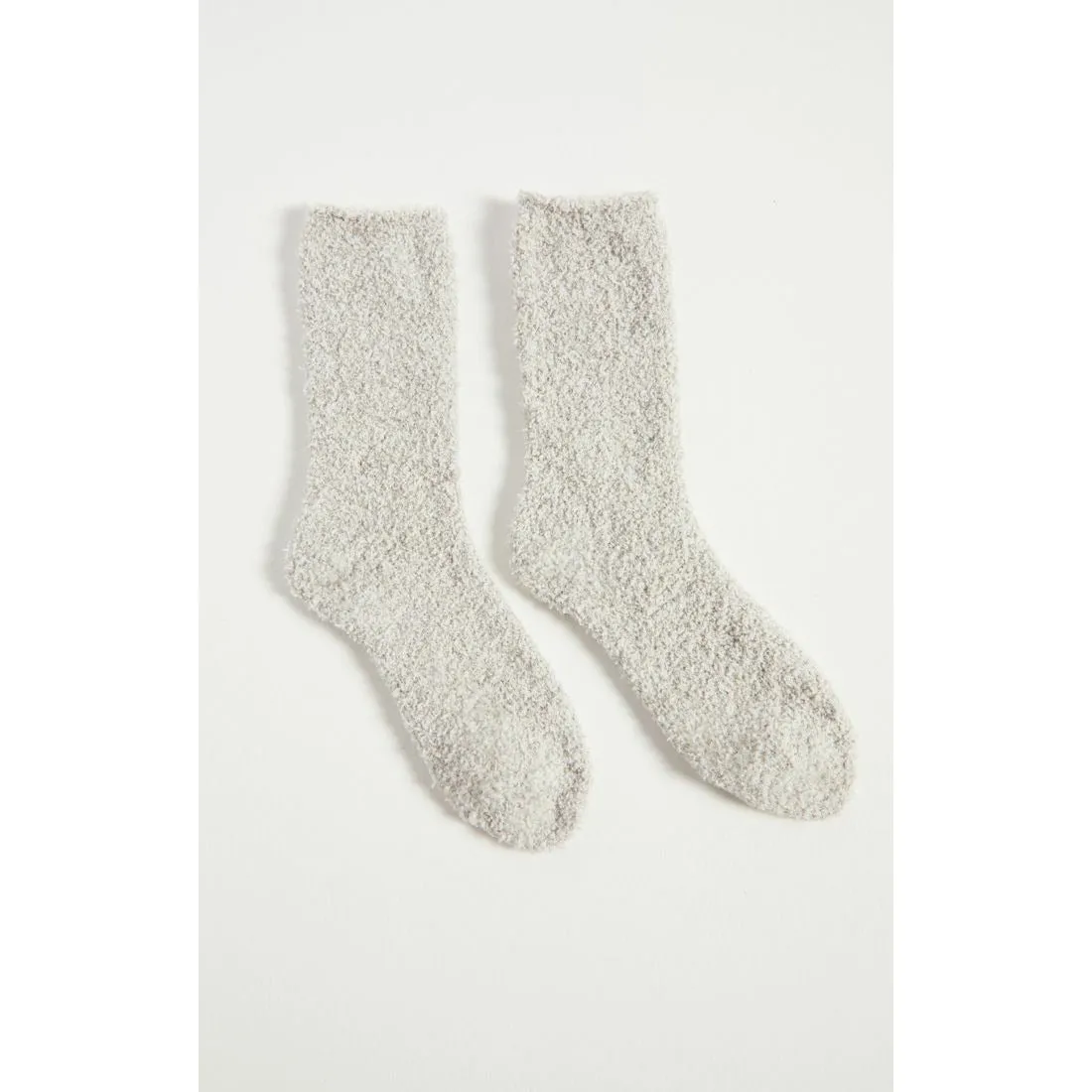 2 Pack Plush Socks in Heather Grey