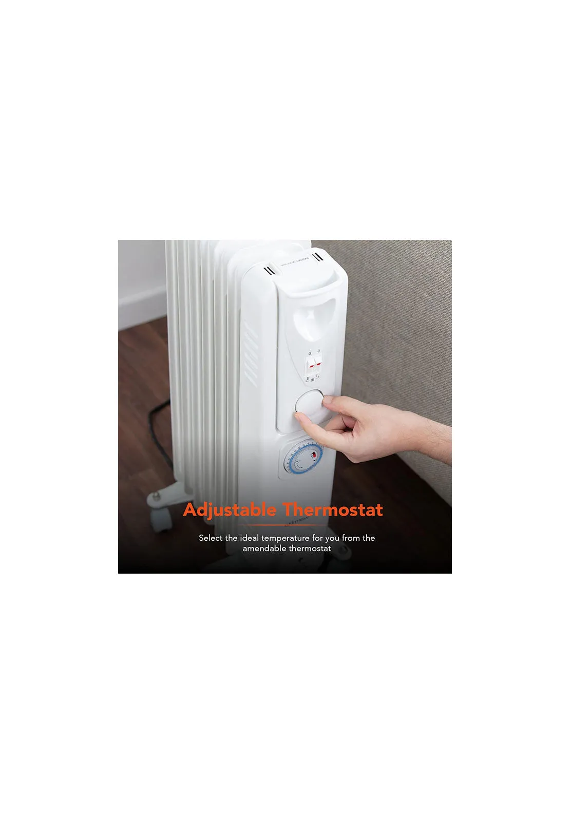 2500W Oil Filled Radiator With Timer | WL43005YTW