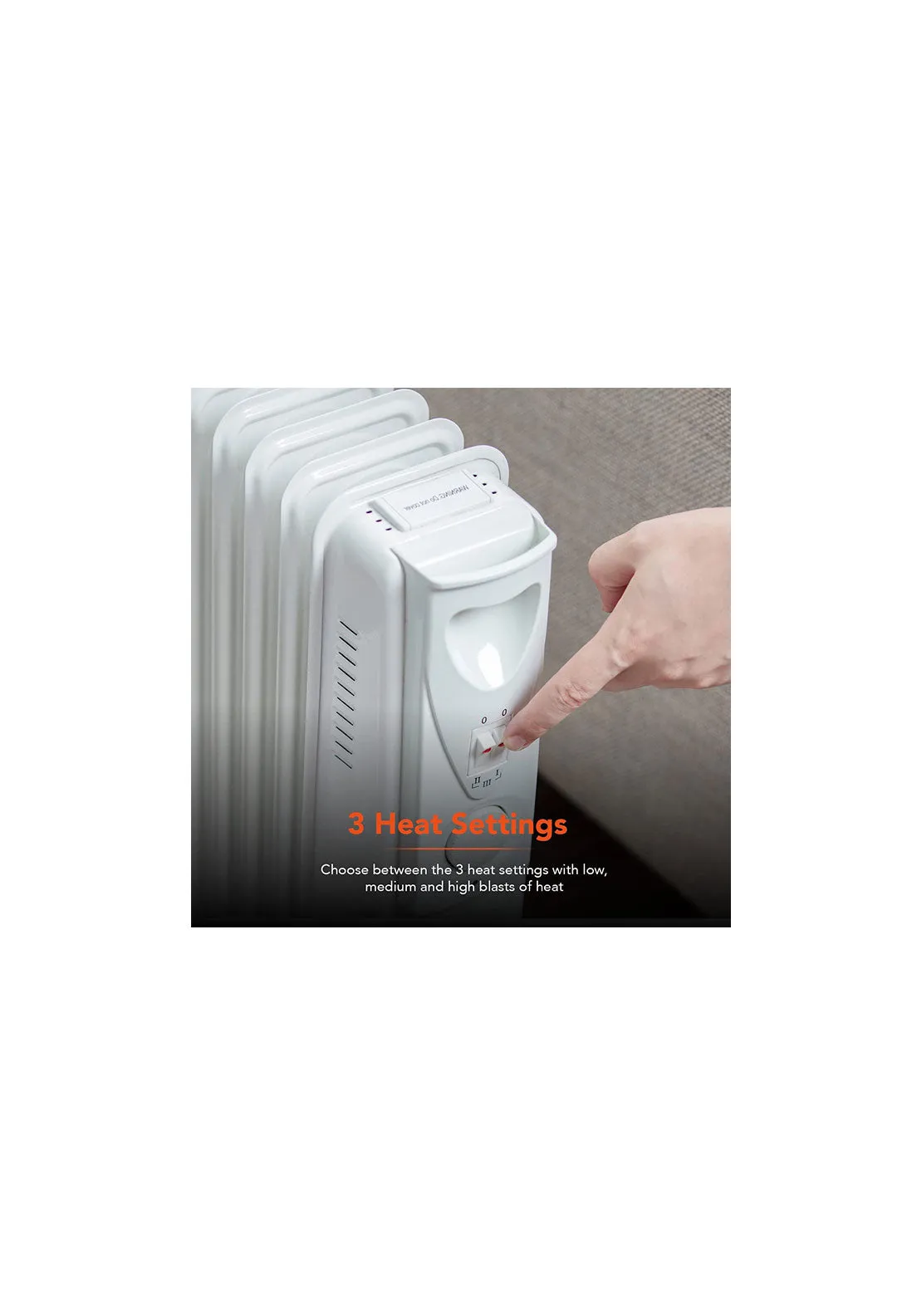 2500W Oil Filled Radiator With Timer | WL43005YTW