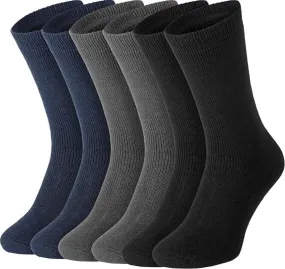 30 Pairs X Mens Heavy Duty Thermal Cotton Work Thick Winter Heated Crew Socks