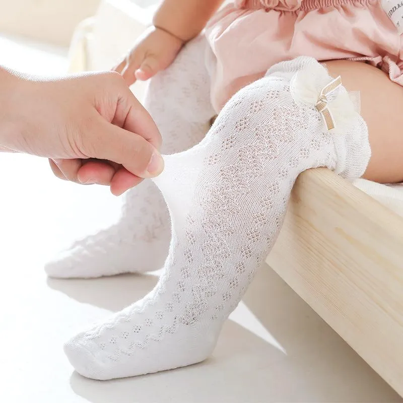 3PCS Baby Girl Summer Thin Mesh Socks Newborn