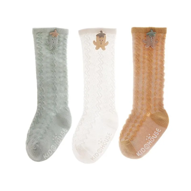 3PCS Baby Girl Summer Thin Mesh Socks Newborn