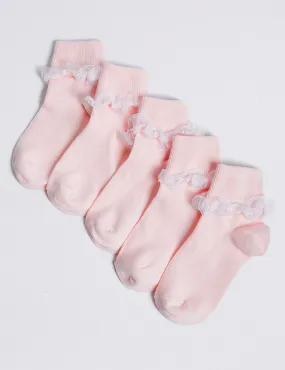 5 Pack of Frill Ankle Socks