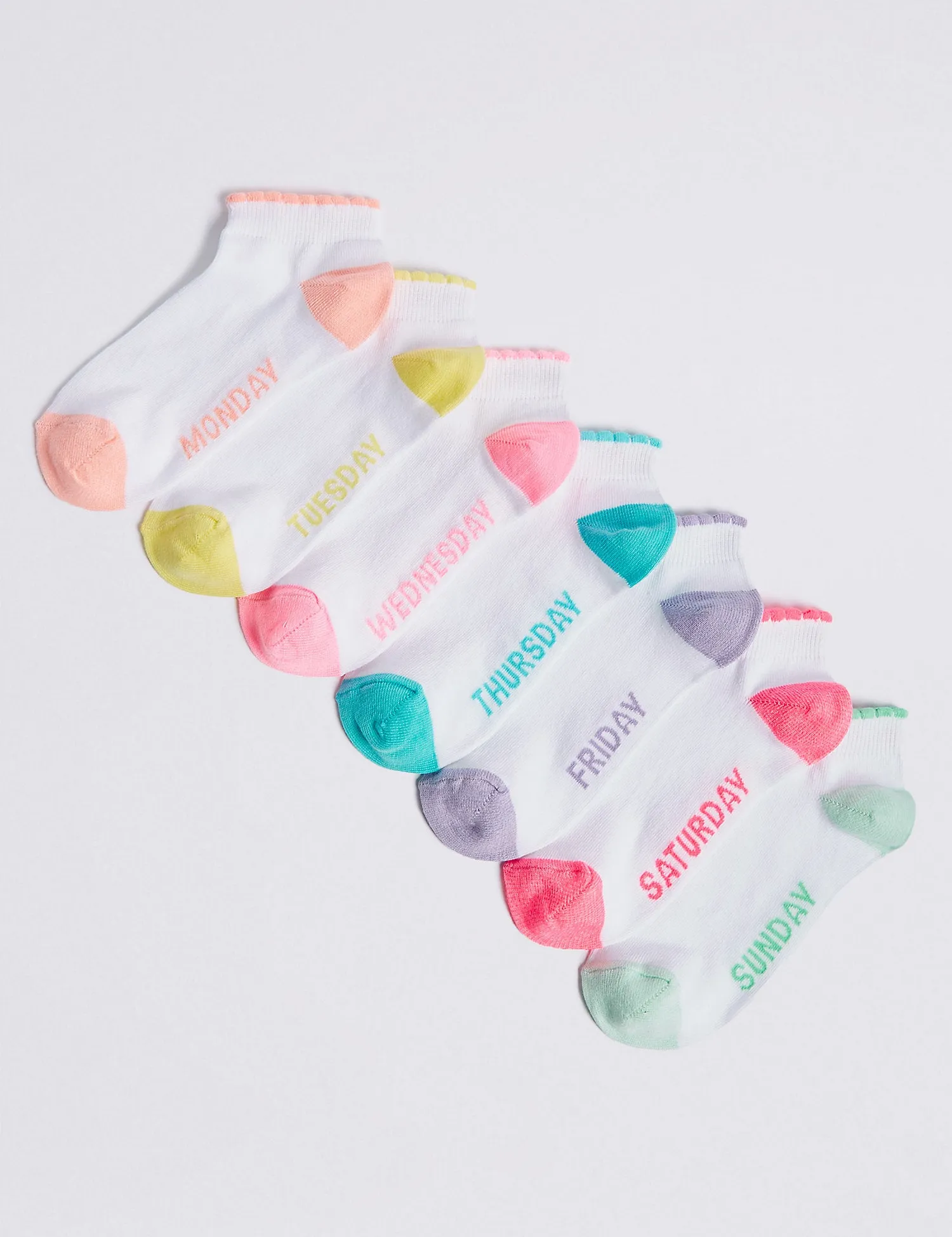 7 Pack of Days of the Week Socks