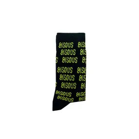 All over Bisous Socks (Black/Yellow)