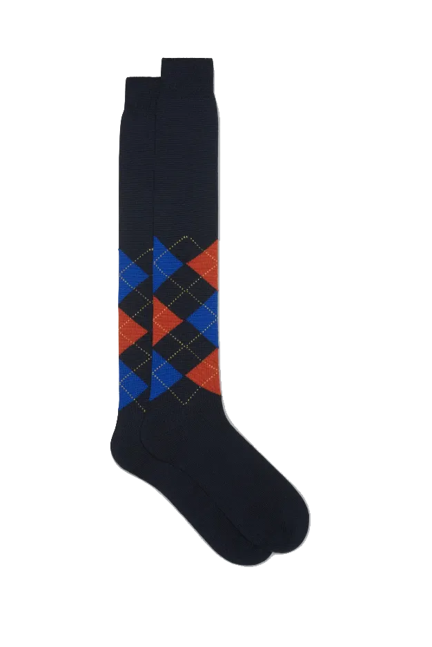 Argyle Italian Wool Blend Socks