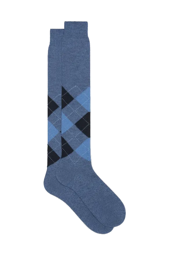 Argyle Italian Wool Blend Socks