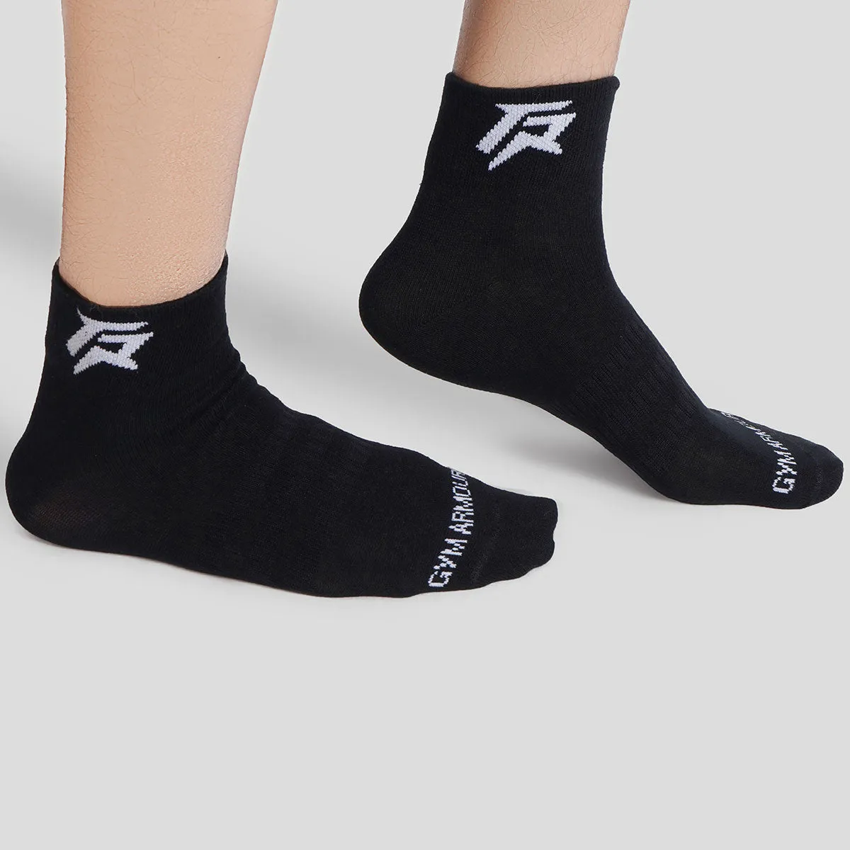 Armour Quarter Socks 3pcs (Black   Grey   White)