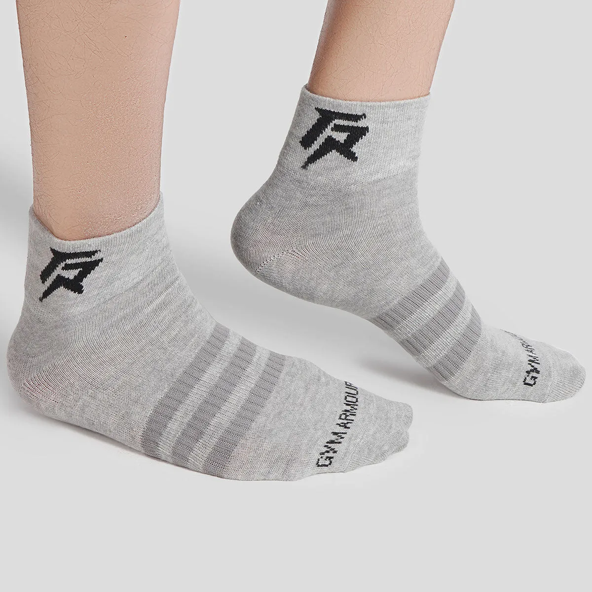 Armour Quarter Socks 3pcs (Black   Grey   White)