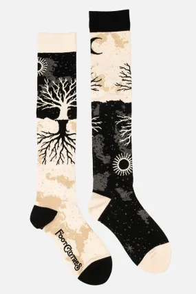 As Above So Below Tree Knee High Socks