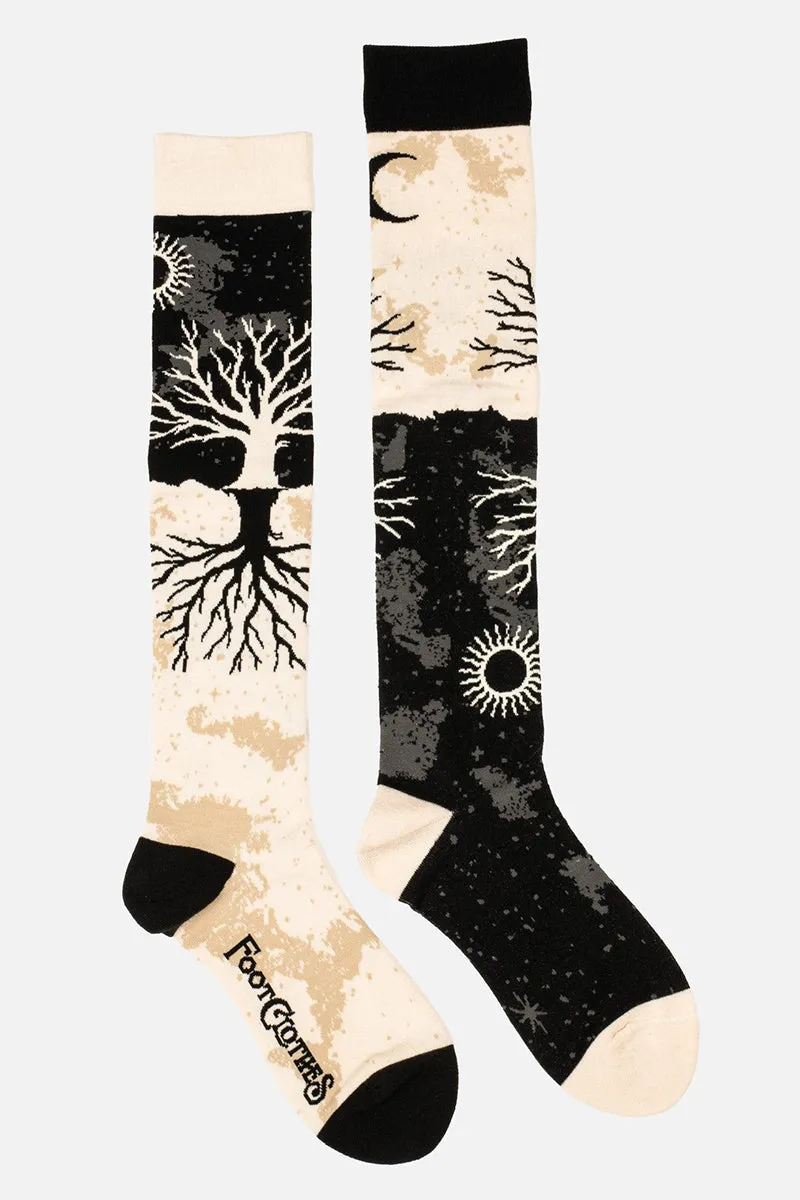 As Above So Below Tree Knee High Socks