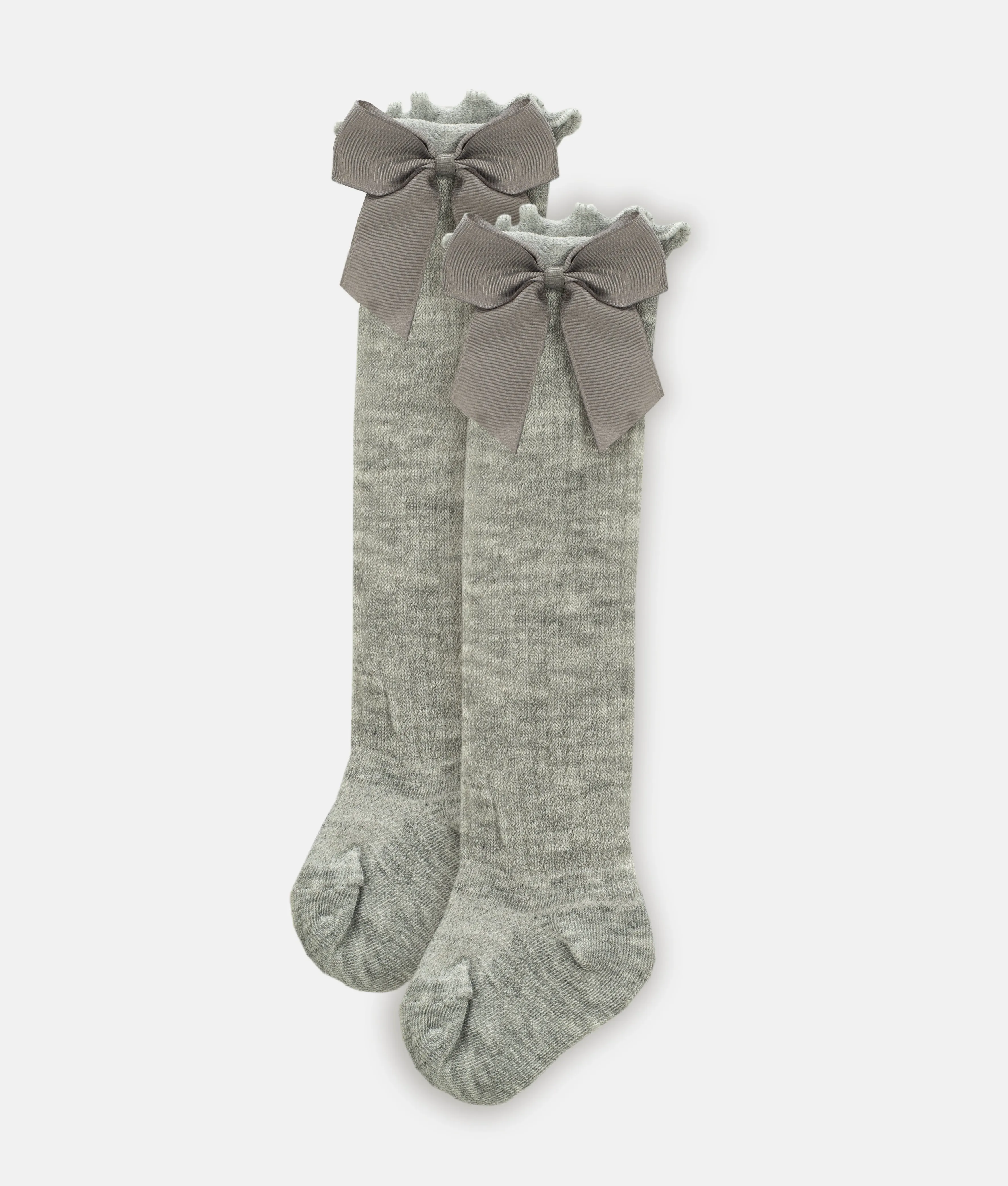 Baby Girls Knee High Socks with Bow - 0-3Months