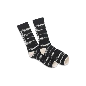 BACK LOGO SOCK BLACK/TIE DYE