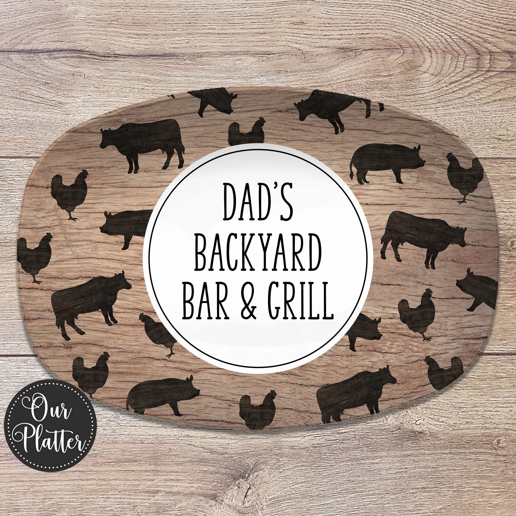 Backyard Bar & Grill Personalized Platter