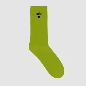 Basic Arte Heart Socks - Light Green