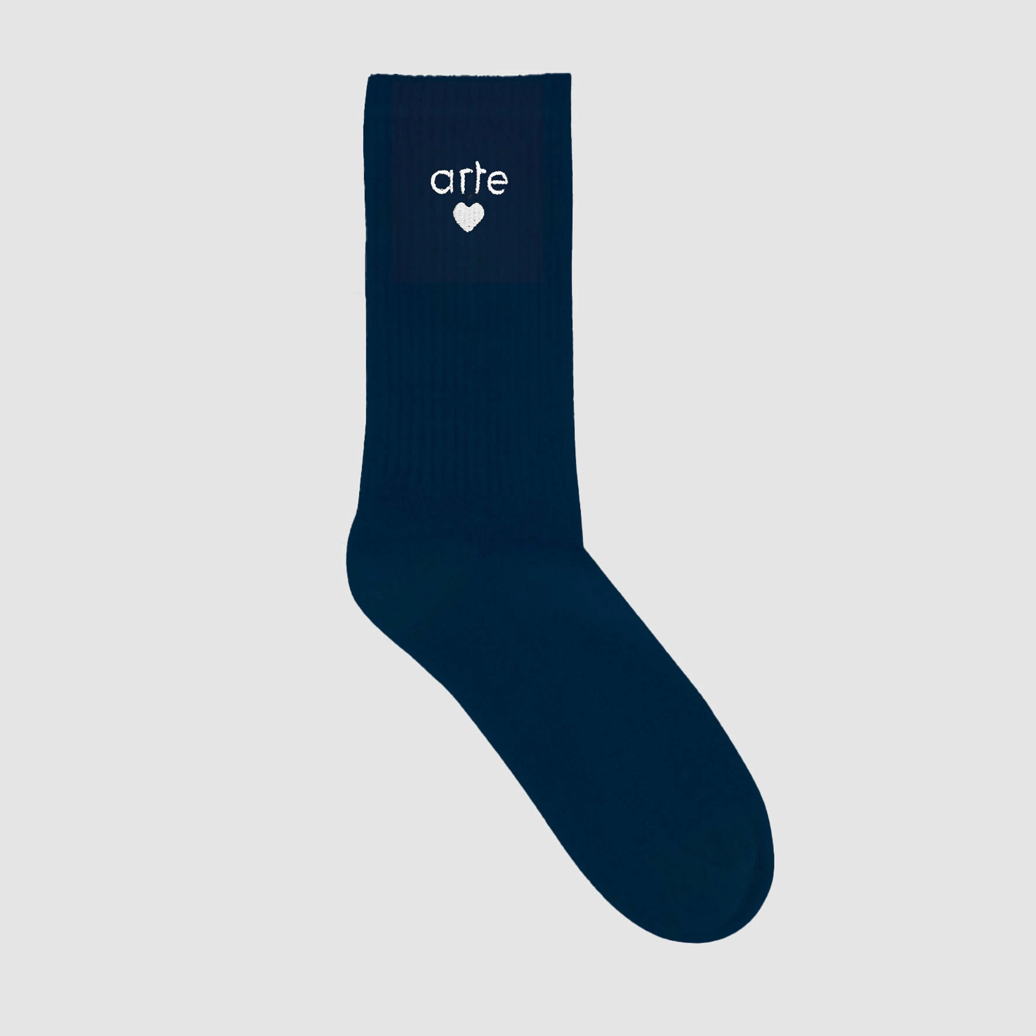 Basic Arte Heart Socks - Navy