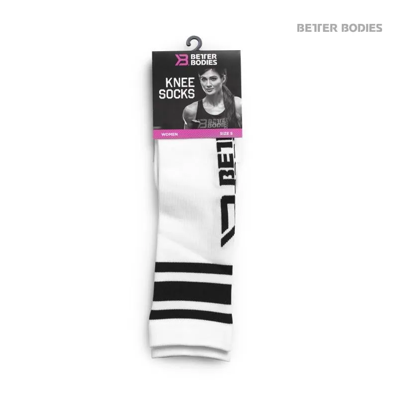 White Better Bodies Knee-Length Socks