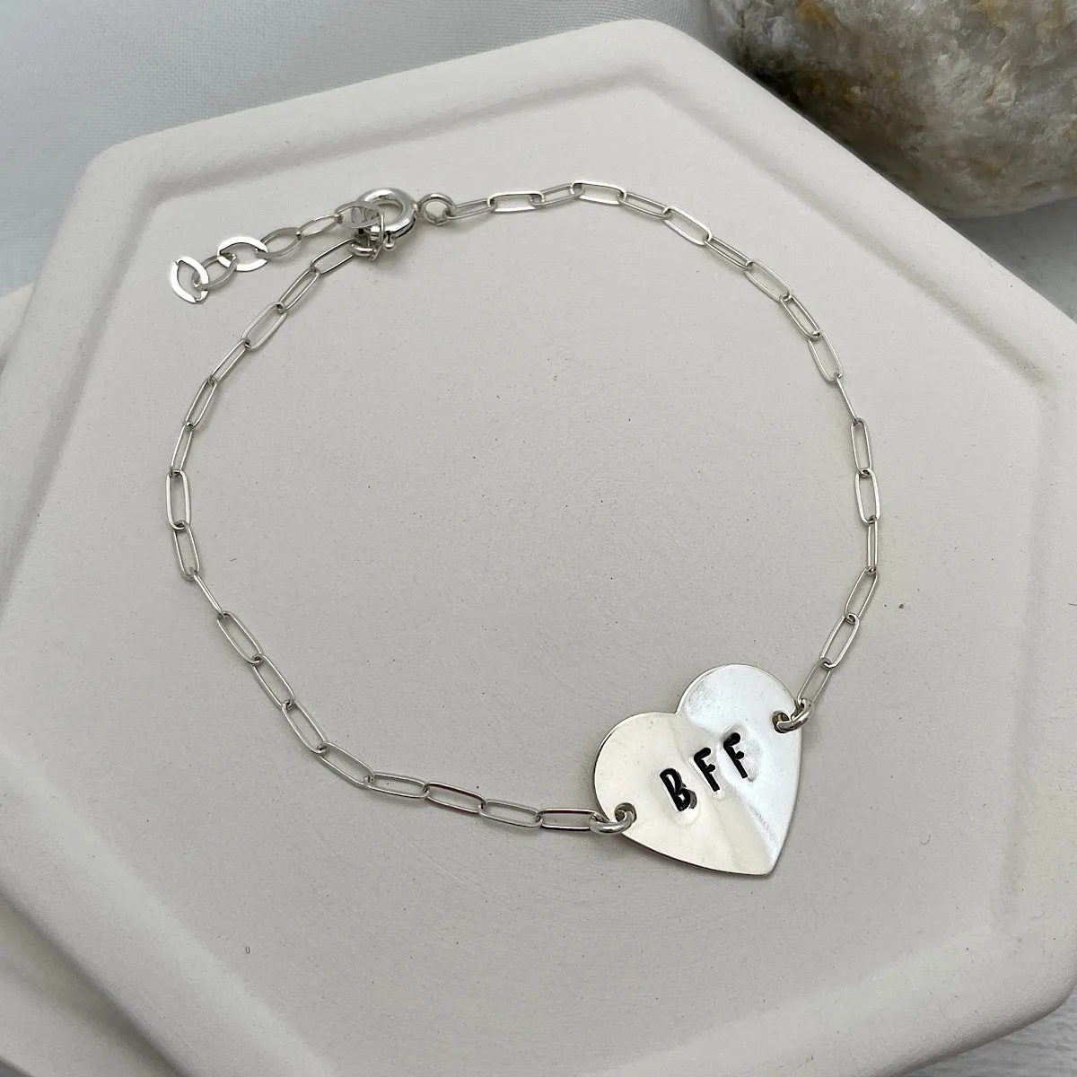 BFF Heart ID Bracelet