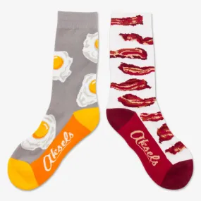 Big Kids Bacon and Egg Crew Socks