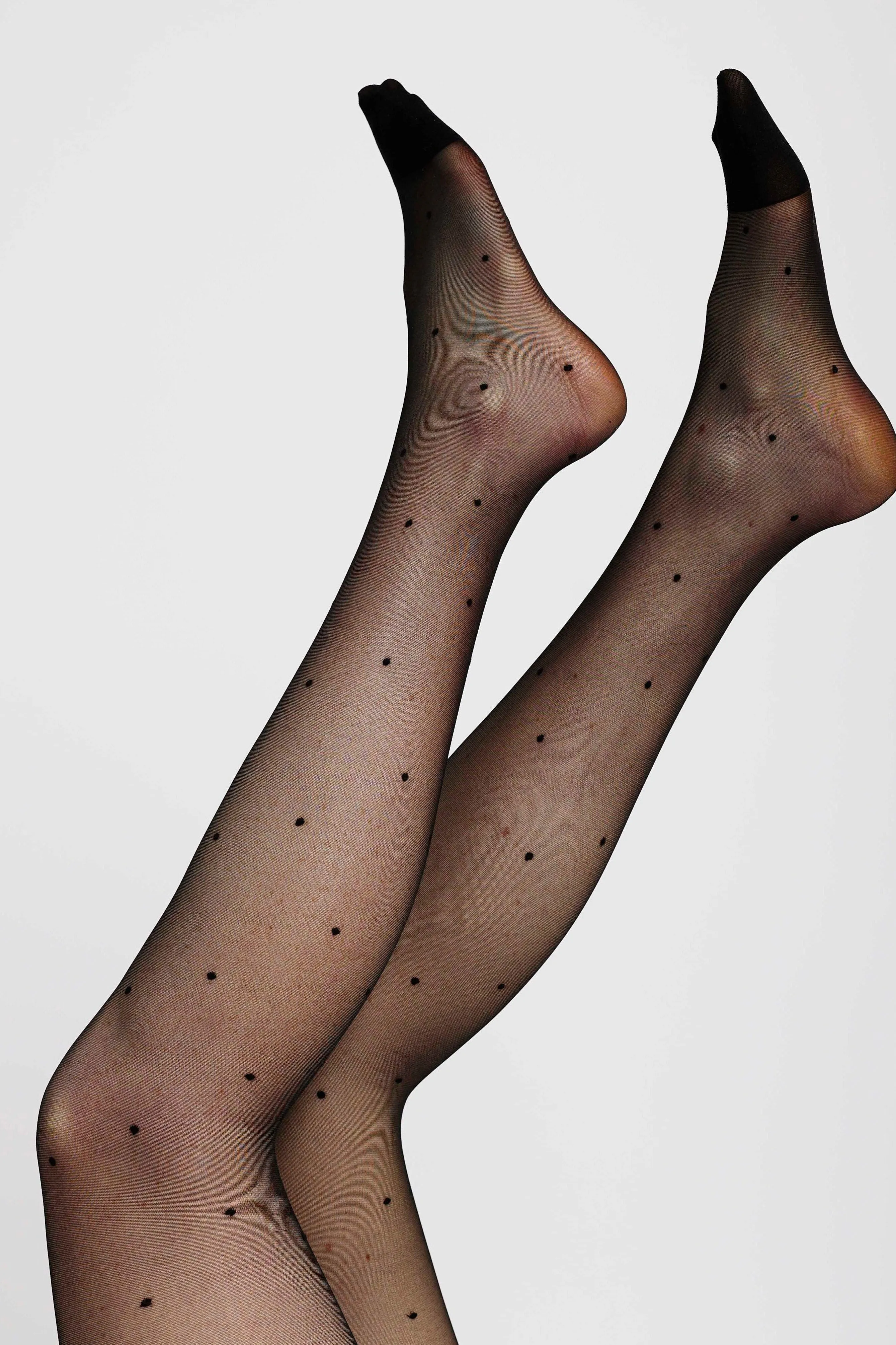 Black Tights with Spot Detail