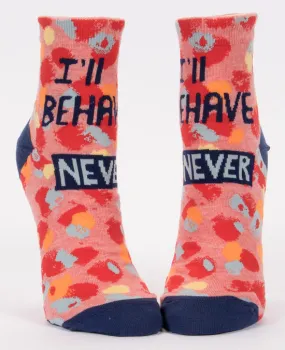 Blue Q I'll Behave Never Socks