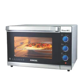 Borosil Prima 48 L 2000 W Stainless Steel Convection Oven Toaster Griller (OTG), Silver