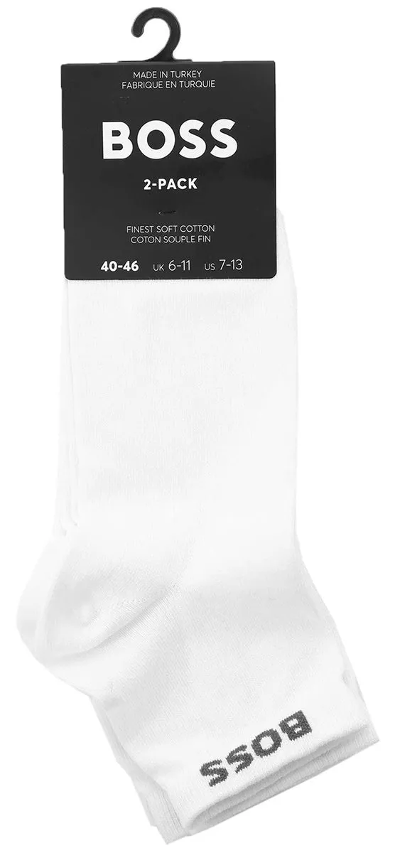 Boss 2 Pair Shoe Socks White For Men