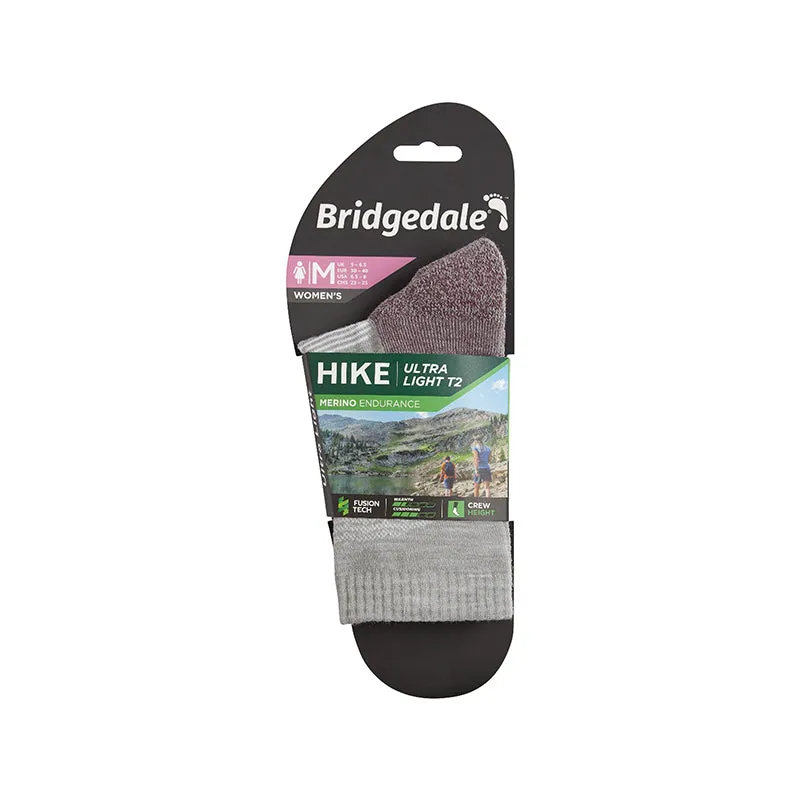 Bridgedale Women's Ultralight Merino Performance 3/4 Crew Socks