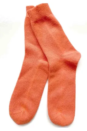 Cashmere socks in Light orange