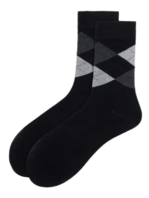 Classic Argyle Socks - Black