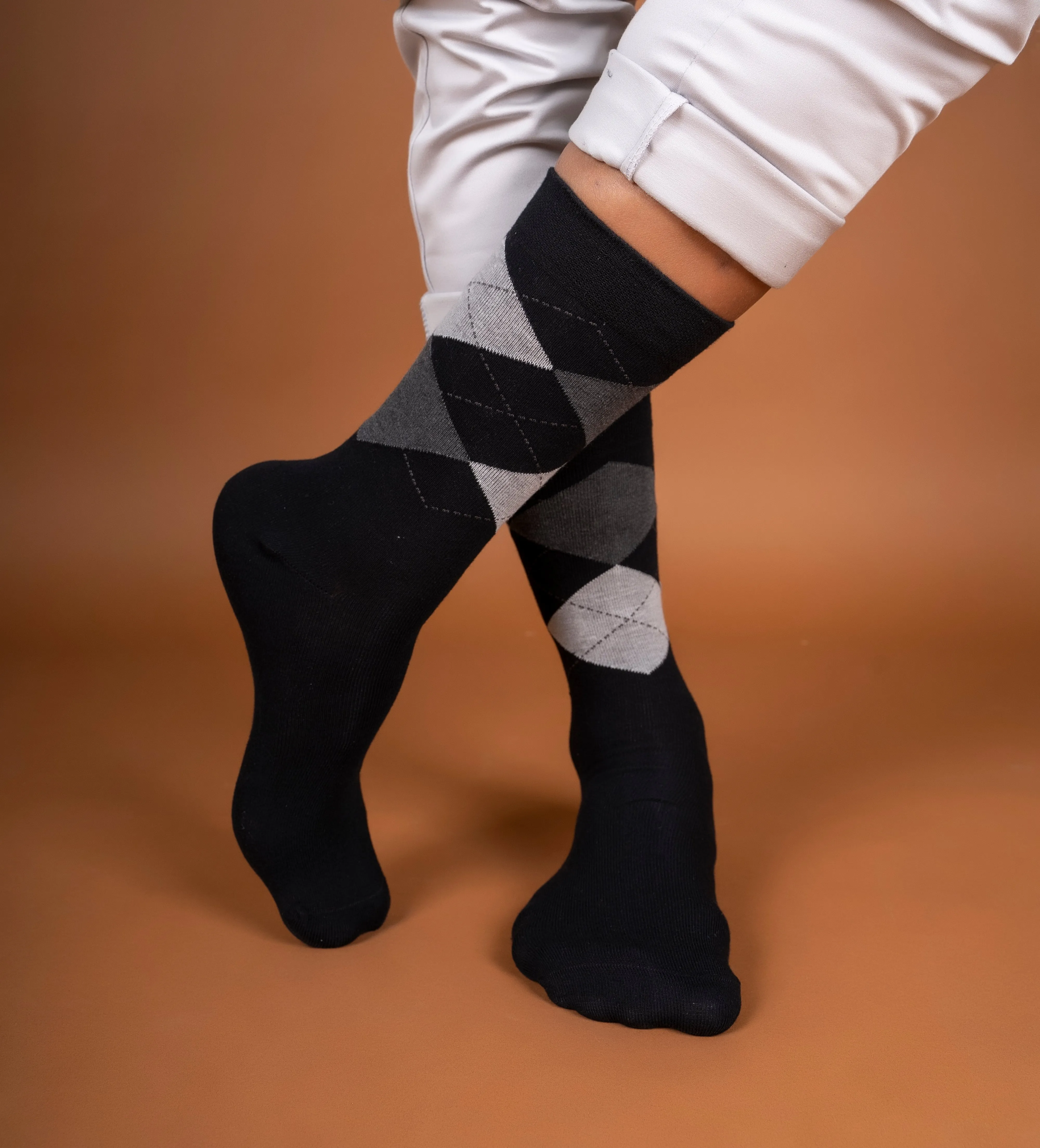 Classic Argyle Socks - Black