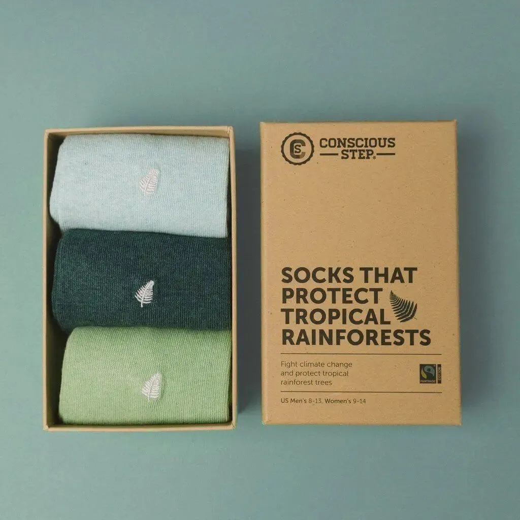 Conscious Step Organic Cotton Socks - Protect RainForest