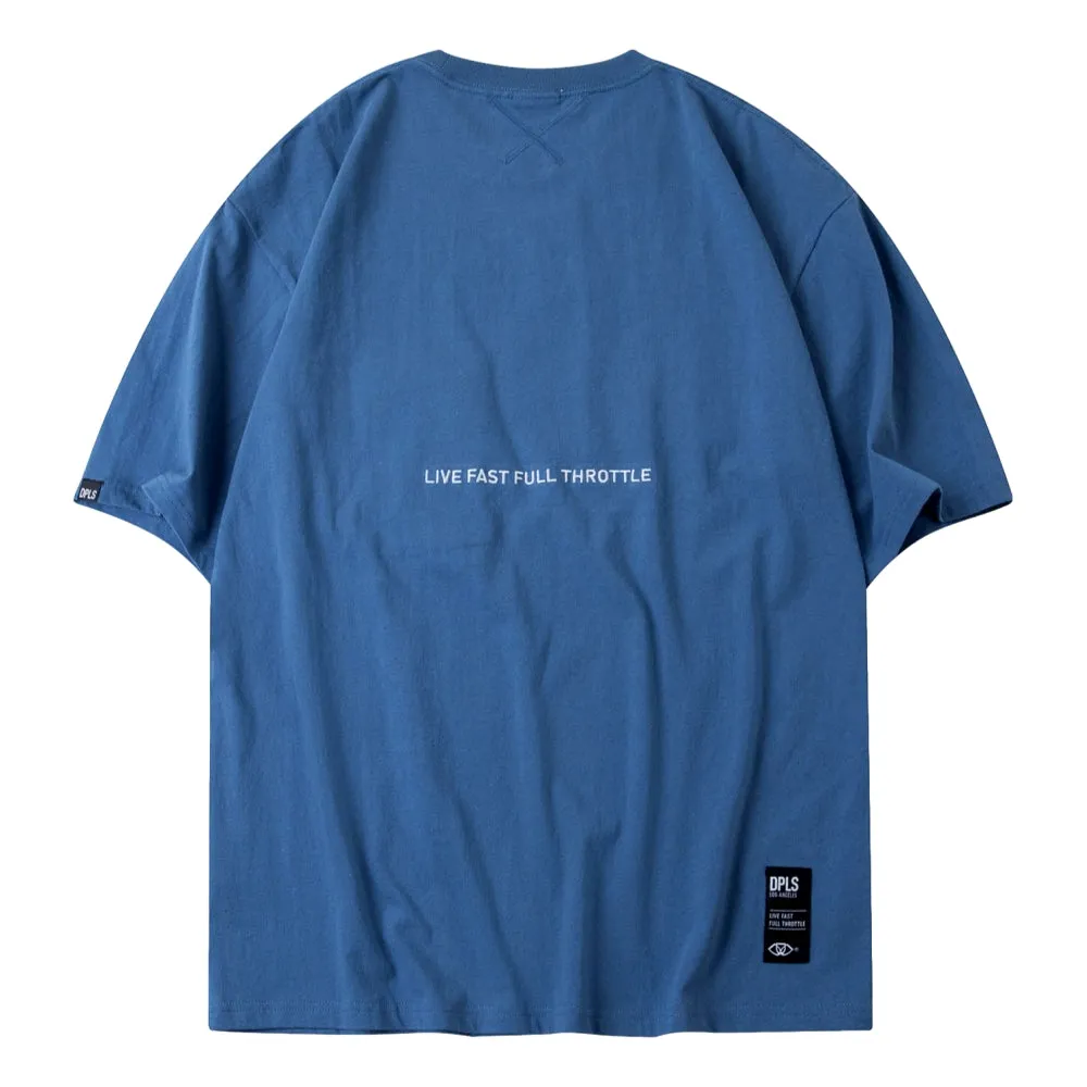 DPLS LFFT FUNCTIONAL POCKET TEE-BLUE