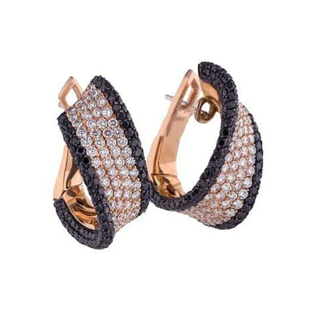 Fashion U Shape Rhinestone Hoops & Stud Earrings