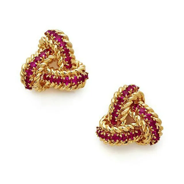 Fashion U Shape Rhinestone Hoops & Stud Earrings