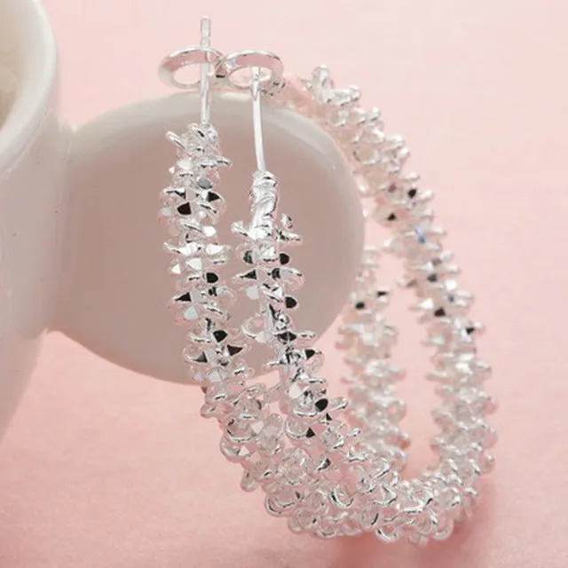 Fashion U Shape Rhinestone Hoops & Stud Earrings