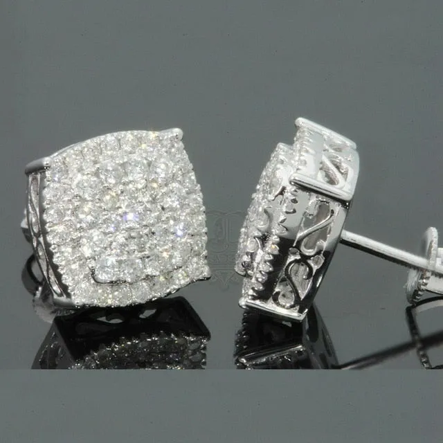 Fashion U Shape Rhinestone Hoops & Stud Earrings