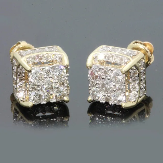 Fashion U Shape Rhinestone Hoops & Stud Earrings