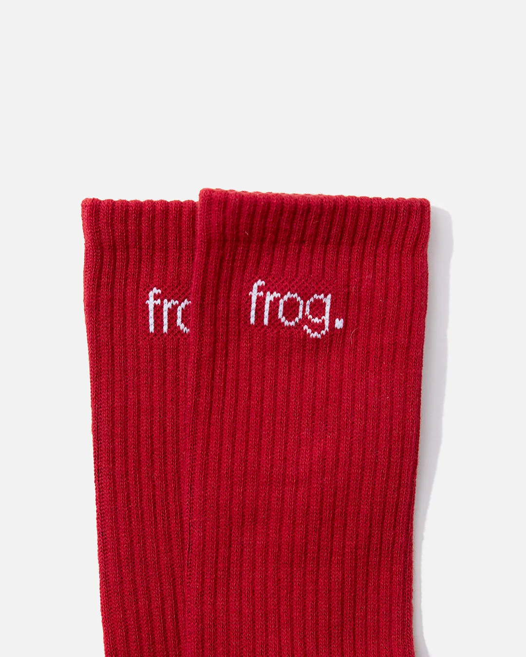 Frog Socks - Dark Red