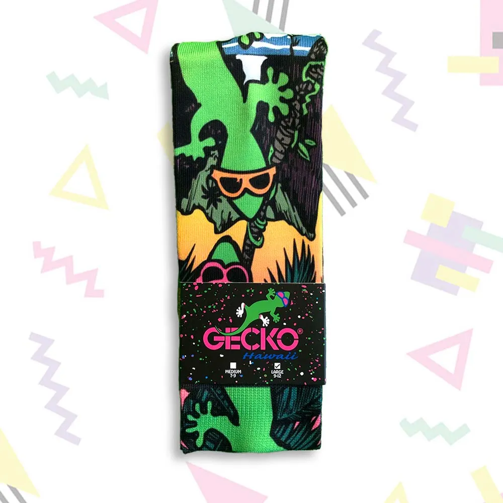 Gecko Beach Party Socks