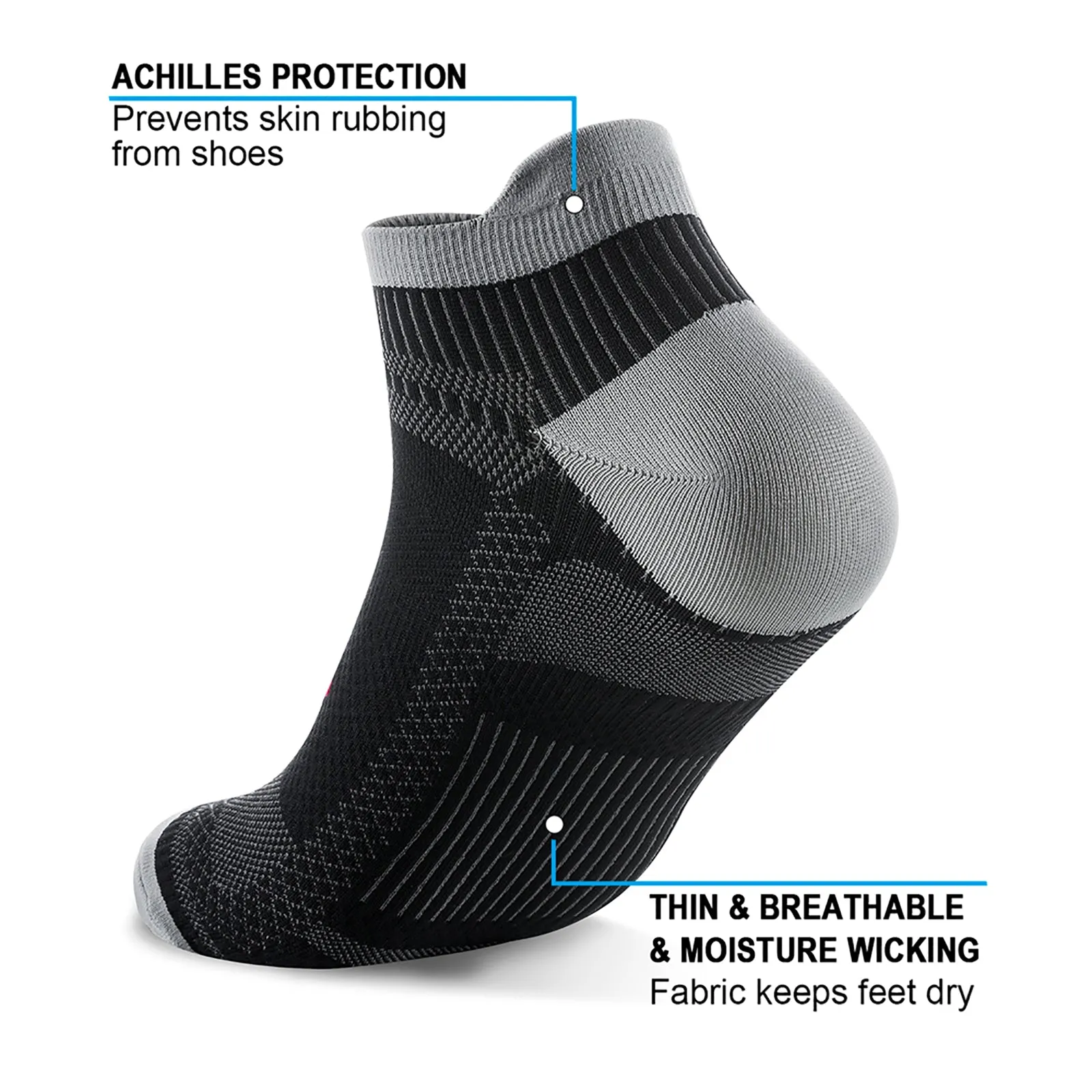 GECKOMAN x PAPLUS Ankle Compression Running Sock 2-Pairs