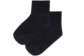 Girls Anklets Socks - Navy Nylon