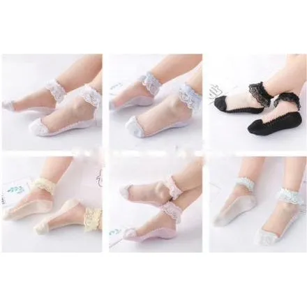 Girls Ruffle Ankle Dressy Breathable Socks