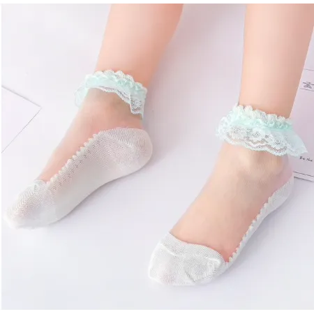 Girls Ruffle Ankle Dressy Breathable Socks