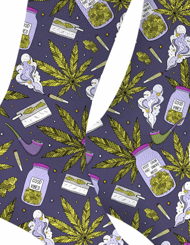 Good Vibes Purps WEED SOCKS