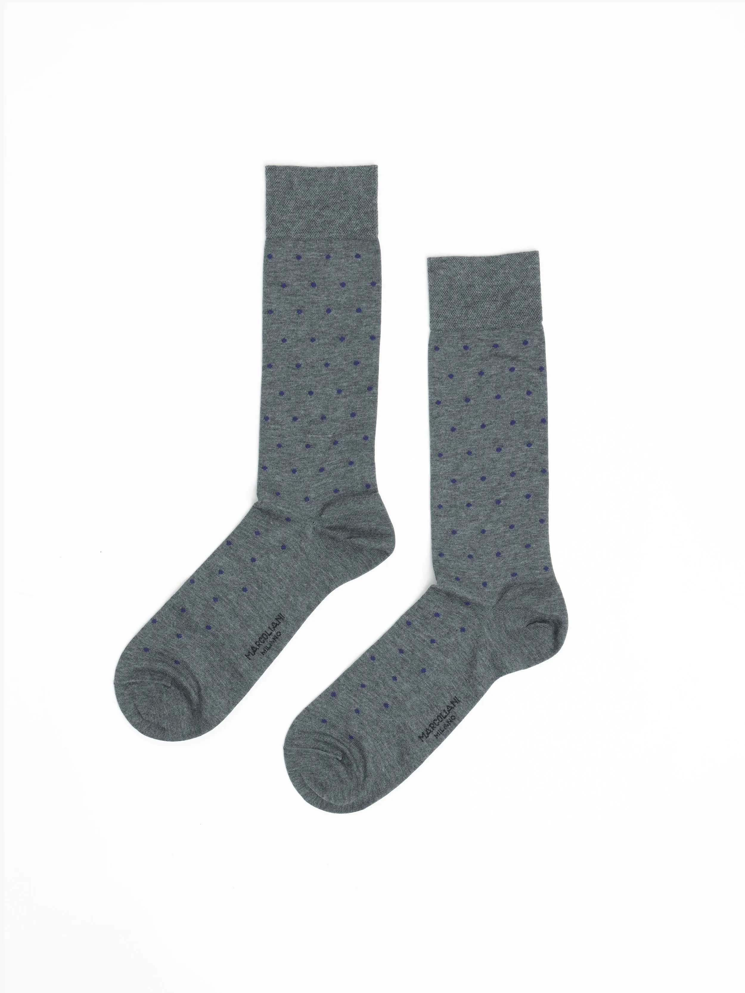 Grey/Blue Polka Dot Socks