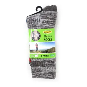 Grisport Mens Ladies Socks 2 Pack Work Boot Wellington Sock Navy Grey 6-12