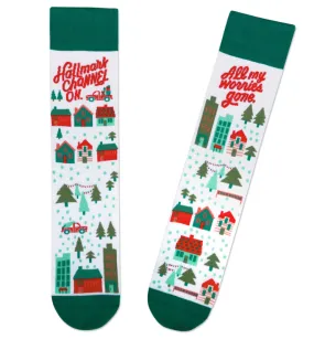 Hallmark Channel All My Worries Gone Novelty Crew Socks