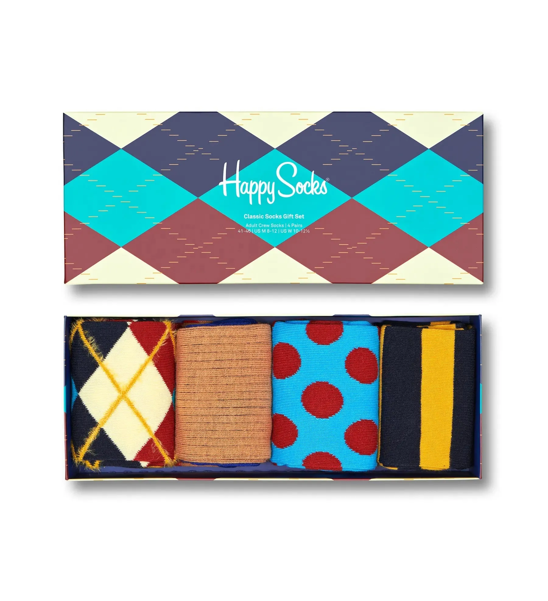 Happy Socks 'Classic' Crew Sock Gift Set (4-Pairs)